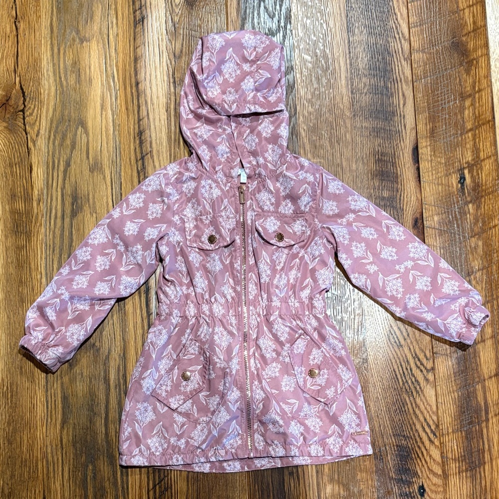 Tahari Kids Pink Patterned Raincoat
